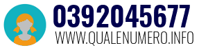 Numero di telefono 0392045677 0392045677