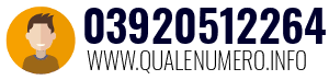 Numero di telefono 03920512264 03920512264