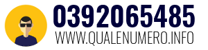 Numero di telefono 0392065485 0392065485