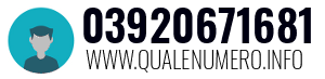 Numero di telefono 03920671681 03920671681