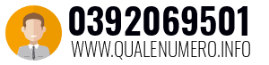 Numero di telefono 0392069501 0392069501