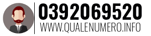 Numero di telefono 0392069520 0392069520