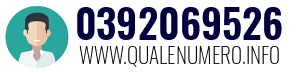 Numero di telefono 0392069526 0392069526