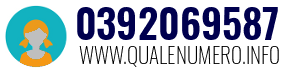 Numero di telefono 0392069587 0392069587