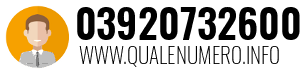 Numero di telefono 03920732600 03920732600