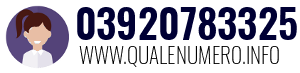 Numero di telefono 03920783325 03920783325