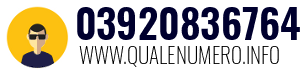 Numero di telefono 03920836764 03920836764