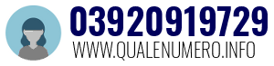 Numero di telefono 03920919729 03920919729