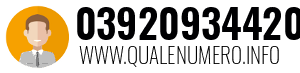 Numero di telefono 03920934420 03920934420