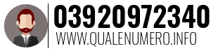 Numero di telefono 03920972340 03920972340
