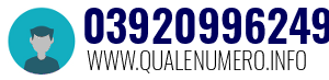 Numero di telefono 03920996249 03920996249