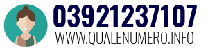 Numero di telefono 03921237107 03921237107