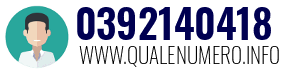 Numero di telefono 0392140418 0392140418