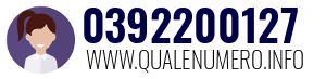 Numero di telefono 0392200127 0392200127