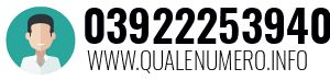 Numero di telefono 03922253940 03922253940
