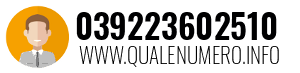 Numero di telefono 039223602510 039223602510
