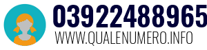 Numero di telefono 03922488965 03922488965