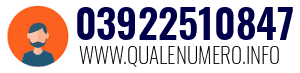Numero di telefono 03922510847 03922510847