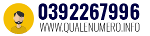 Numero di telefono 0392267996 0392267996