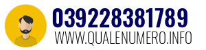 Numero di telefono 039228381789 039228381789