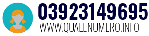Numero di telefono 03923149695 03923149695