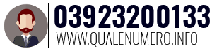 Numero di telefono 03923200133 03923200133