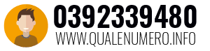 Numero di telefono 0392339480 0392339480