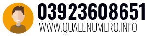Numero di telefono 03923608651 03923608651