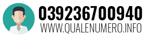 Numero di telefono 039236700940 039236700940