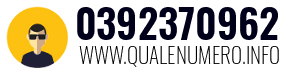 Numero di telefono 0392370962 0392370962