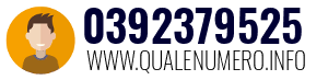 Numero di telefono 0392379525 0392379525