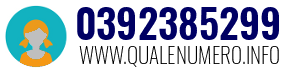 Numero di telefono 0392385299 0392385299