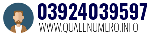Numero di telefono 03924039597 03924039597