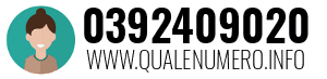 Numero di telefono 0392409020 0392409020