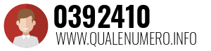 Numero di telefono 0392410 0392410
