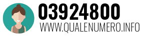 Numero di telefono 03924800 03924800