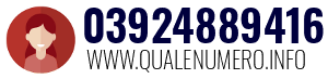 Numero di telefono 03924889416 03924889416