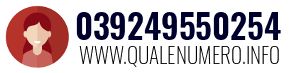 Numero di telefono 039249550254 039249550254