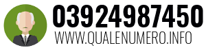 Numero di telefono 03924987450 03924987450