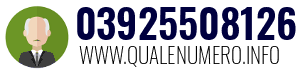 Numero di telefono 03925508126 03925508126