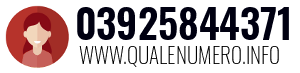 Numero di telefono 03925844371 03925844371