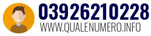 Numero di telefono 03926210228 03926210228