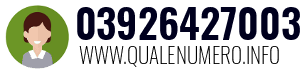 Numero di telefono 03926427003 03926427003