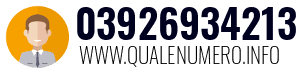 Numero di telefono 03926934213 03926934213