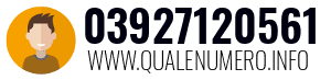 Numero di telefono 03927120561 03927120561