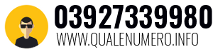 Numero di telefono 03927339980 03927339980