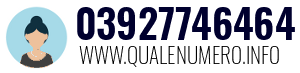 Numero di telefono 03927746464 03927746464