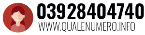 Numero di telefono 03928404740 03928404740