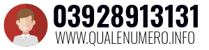 Numero di telefono 03928913131 03928913131