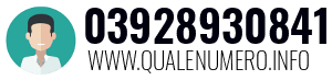 Numero di telefono 03928930841 03928930841